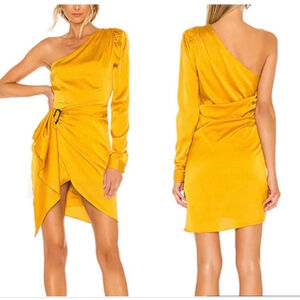 Women's Lovers and Friends One Shoulder Mini Dress S Yellow